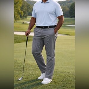 Pro Tour Big & Tall Performance Golf Pants Men’s 48x30 Stretch Steel Gray